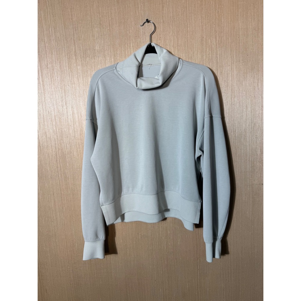 Lululemon Softstreme Textured Turtleneck Sweatshirt Cropped Long Sleeve Women's